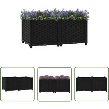 The Living Store Lit surélevé 80x40x38 cm Polypropylène - Jardin Surélévé - Bac De Culture - Jardinière Extérieure - Pots De Fleurs - Plante