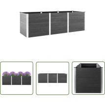 Lit surélevé de jardin Gris 300x50x91 cm wpc - Jardiniere Exterieur - Lit Surélevé Jardin - Bac Plante - Planter Box - Decoration Jardin - The Living
