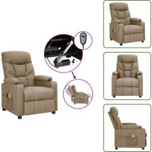 Vibrationsmassage - Vidaxl Massagesessel Elektrisch Taupe Stoff - Bequeme Liegeposition