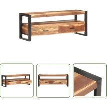 Maison Chic - The Living Store Meuble tv 120x35x45 cm Bois massif avec finition miel - Meuble Tv - Meuble Tv Design - Meuble Tv Vintage - Meuble Tv