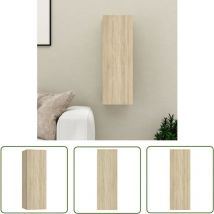Longziming - The Living Store Meuble tv Chêne sonoma 30,5x30x90 cm Bois d'ingénierie - Meuble Tv Mural - Meuble Tv Suspendu - Rangement Tv - Console