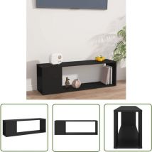 Maison Chic - The Living Store Meuble tv Noir 100x24x32 cm Bois d'ingénierie - Meubles Tv - Meuble Tv Noir - Meuble Tv Moderne - Unité Tv - Meuble