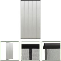 Moustiquaire avec rideau en maille noir 100x220 cm polyester - Moustiquaire - Moustiquaire Porte - Protection Insecte - Anti Moustique - Filet Anti