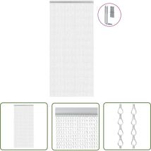 The Living Store - Moustiquaire de porte à chaîne 100x212 cm aluminium - Moustiquaire De Porte - Rideau Anti-insectes - Filet Anti-mouche