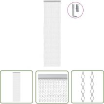 Moustiquaire de porte à chaîne 56x202 cm aluminium - Moustiquaire Porte - Rideau Anti-insectes - Filet Anti-mouche - Écran Porte - Moustiquaire