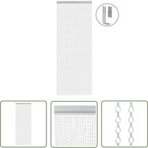 Moustiquaire de porte à chaîne 80x212 cm aluminium - Moustiquaire De Porte - Rideau Anti-insectes - Moustiquaire Magnétique - Écran Contre Les