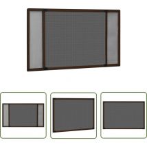 Moustiquaire extensible pour fenêtres Marron (75-143)x50 cm - Moustiquaire Fenetre - Moustiquaire Extensible - Protection Insecte - Volets Roulants