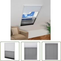 Moustiquaire plissée pour fenêtre et store Aluminium 60 x 80 cm - Moustiquaire Fenètre - Moustiquaire Pliee - Protection Contre Les Insectes - Stores