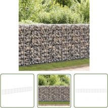 Mur en gabion avec couvercles Acier galvanisé 900x30x100 cm - Mur En Gabion - Cloture Gabion - Panneau De Clôture - Clôture Rigide - Décoration
