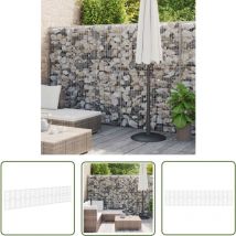 Mur en gabion avec couvercles Acier galvanisé 900x30x200 cm - Mur En Gabion - Clôture En Gabion - Panneau De Clôture - Clôture Métallique