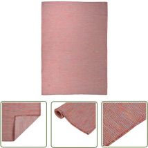 Devenirriche - The Living Store Outdoor-Teppich Flachgewebe 140x200 cm Rot - Outdoor-Teppich - Balkon-Teppich - Terrassen-Teppich