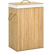 Maison Exclusive - Panier à linge avec 2 sections bambou 72 l - The Living Store - Brun