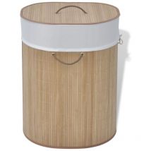 The Living Store - Panier à linge ovale Bambou naturel
