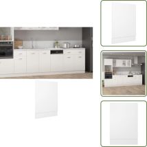 The Living Store - Panneau de lave-vaisselle Blanc 45x3x67 cm Aggloméré - Panneau Lave Vaisselle - Meuble Cuisine - Armoire Cuisine - Planche Lave