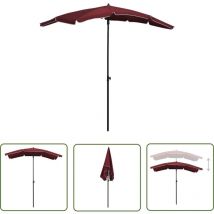 Maison Exclusive - The Living Store Parasol de jardin avec mât 200x130 cm rouge bordeaux - Parasol De Jardin - Parasol Extérieur - Parasol