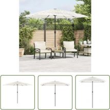 The Living Store - Parasol de jardin avec mât en acier blanc 300x200x250 cm - Parasol De Jardin - Parasol Extérieur - Parasol Rectangulaire - Parasol