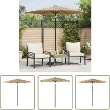 The Living Store - Parasol de jardin avec mât en acier marron 223x223x213 cm - Parasol De Jardin - Parasol Extérieur - Parasol Rectangulaire
