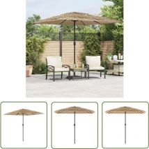 The Living Store - Parasol de jardin avec mât en acier marron 248x248x248 cm - Parasol De Jardin - Parasol Exterieur - Parasol Rectangulaire