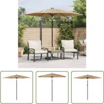 The Living Store - Parasol de jardin avec mât en acier marron 268x268x226 cm - Parasol De Jardin - Parasol Exterieur - Parasol Rectangulaire
