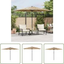 The Living Store - Parasol de jardin avec mât en acier marron 288x288x225 cm - Parasol De Jardin - Parasol Extérieur - Parasol Rectangulaire