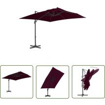 Maison Exclusive - The Living Store Parasol de jardin en porte-à-faux avec mât en aluminium - Parasol De Jardin - Parasol Rectangulaire - Parasol En