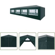 The Living Store Partyzelt 3x12 m Grün - Gartenzelt - Partyzelt - Pavillon - Outdoor Zelt - Feierzelt