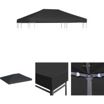 The Living Store Pavillondach 310 g/m² 4x3 m Grau - Dächer für Pavillions - Grau