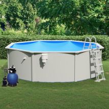 Piscine avec pompe filtrante à sable et échelle 460x120 cm The Living Store
