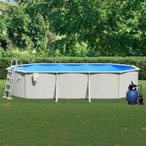Piscine avec pompe filtrante à sable et échelle 610x360x120 cm The Living Store