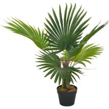 The Living Store - Plante artificielle avec pot Palmier Vert 70 cm Vert