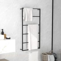 Youthup - Porte-serviette Noir 60x10x116 cm Acier - The Living Store - Noir