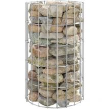 Poteau à gabion circulaire Acier galvanisé Ø30x50 cm - The Living Store
