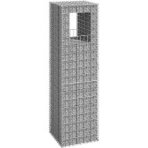 Poteau à panier de gabion 50x50x180 cm Fer - The Living Store