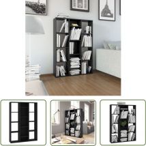 Les Tendances - The Living Store Raumteiler/Bücherregal Schwarz 100x24x140 cm Holzwerkstoff - Raumteiler - Bücherregal - Holzmöbel - Wohnzimmermöbel