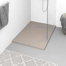 The Living Store - Receveur de douche smc Marron 100x70 cm Brun