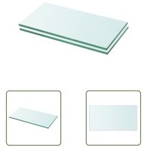 Les Tendances - The Living Store Regalböden 2 Stk. Glas Transparent 20x30 cm - Wandregal - Glasregal - Regalboden - Dekorationselement