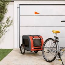 The Living Store - Remorque de vélo pour animaux de compagnie orange et gris Orange