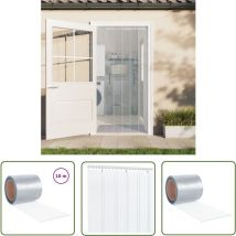 Rideau de porte transparent 200 mmx1,6 mm 10 m pvc - Rideau De Porte - Rideau Pvc - Isolation Thermique - Protection Contre Les Nuisibles - Rideau