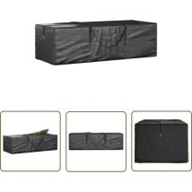 The Living Store - Sac de rangement pour sapin de Noël noir 135x40x55 cm pe - Sac De Rangement Sapin Noel - Housse Sapin Noel - Protection Sapin Noel