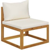 Abcrital - inlife Salon de jardin 2 pcs avec coussin Bois d'acacia solide