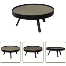 Table basse Dessus de table en béton 74x32 cm - Table Basse - Table D'appoint - Design Industriel - Béton - Acier - The Living Store