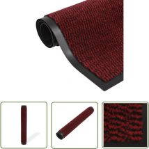 The Living Store Schmutzfangmatte Rechteckig Getuftet 40x60 cm Rot - Teppich - Fussmatte - Eingangsbereich - Schmutzfänger - Rutschfest