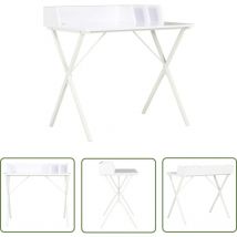 Abcrital - The Living Store Schreibtisch Weiß 80x50x84 cm - Schreibtisch - Weißer Schreibtisch - Bürostuhl - Home Office - Laptoptisch