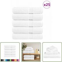 Serviettes de bain de qualité supérieure solund 25 pcs blanc - Serviettes De Bain - Serviettes Blanches - Serviettes Coton - Serviettes Douces
