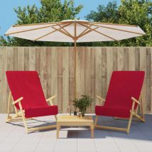 Serviettes de plage 2 pcs bordeaux 60x135 cm tissu 400 GSM - The Living Store