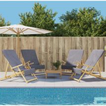 Serviettes de plage 4 pcs anthracite 60x135 cm tissu 400 GSM - The Living Store