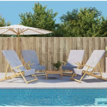 Serviettes de plage 4 pcs gris 60x135 cm tissu 400 gsm The Living Store Gris