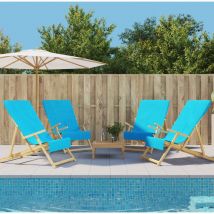 Serviettes de plage 4 pcs turquoise 60x135 cm tissu 400 gsm The Living Store Turquoise