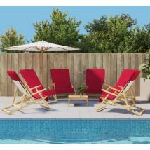 Serviettes de plage 6 pcs bordeaux 60x135 cm tissu 400 GSM - The Living Store