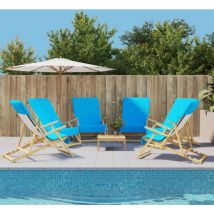 The Living Store - Serviettes de plage 6 pcs turquoise 60x135 cm tissu 400 gsm Turquoise